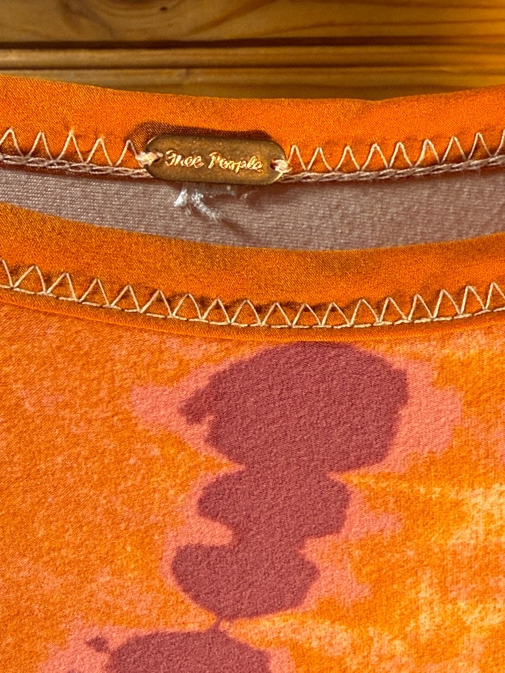 Free People Stevie canyon combo Orange and Purple Tie-Dye Midi Dress - Picture 5 of 7